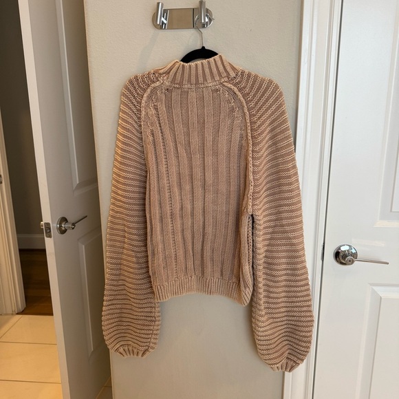 REVOLVE Free People Sweetheart Chunky Knit Sweater in Sand Castle Women's Tan M - Picture 5 of 5